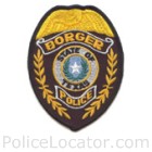 Borger Police Department Patch