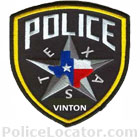 Vinton Police Department Patch