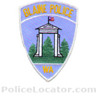 Blaine Police Department Patch